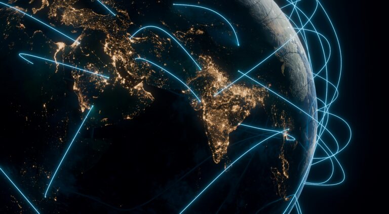 Global financial institutions connected through digital infrastructure as blockchain technology transforms institutional capital markets.