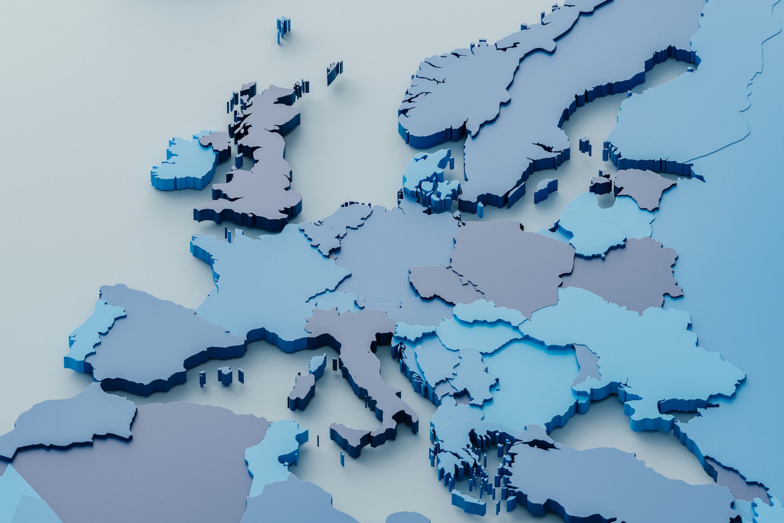 Map of Europe highlighting Bellevue Asset Management sees European small and mid-caps benefiting from a new investment cycle.