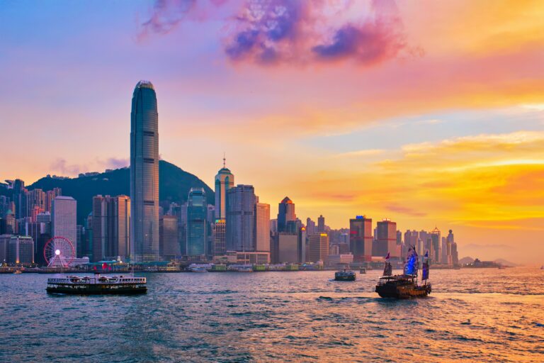 Commercial property towers in Hong Kong, illustrating the real estate market underpinning private property lending.